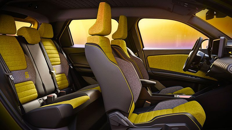 Interior do Renault 5 elétrico