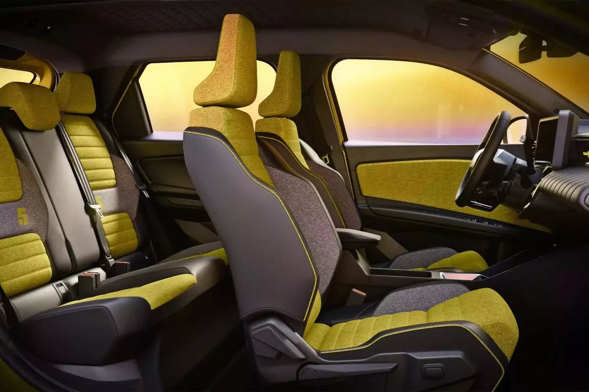 Interior do Renault 5 e-tech 100% elétrico