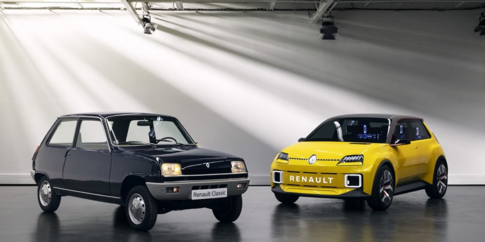 Renault 5 versão original e versão elétrica