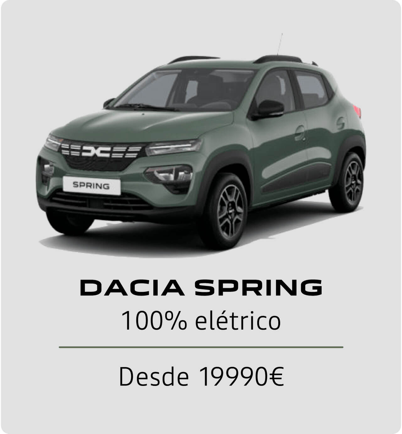 Dacia Spring 100% elétrico desde 19990€