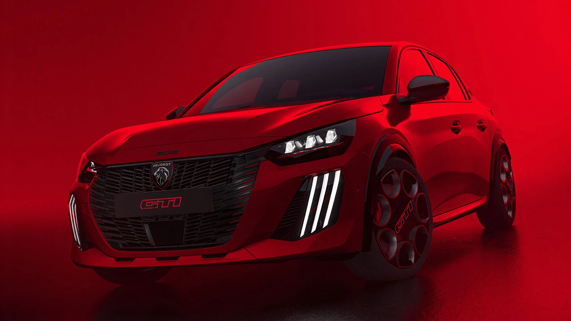Peugeot E-208 GTi visto de frente
