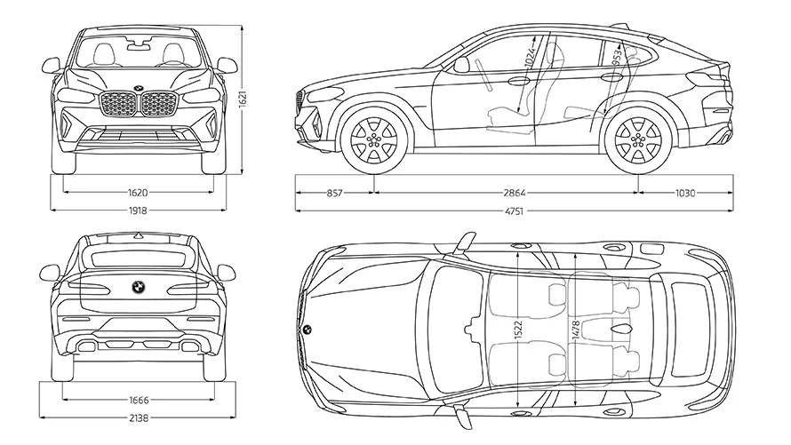 BMW X4 medidas e dimensões